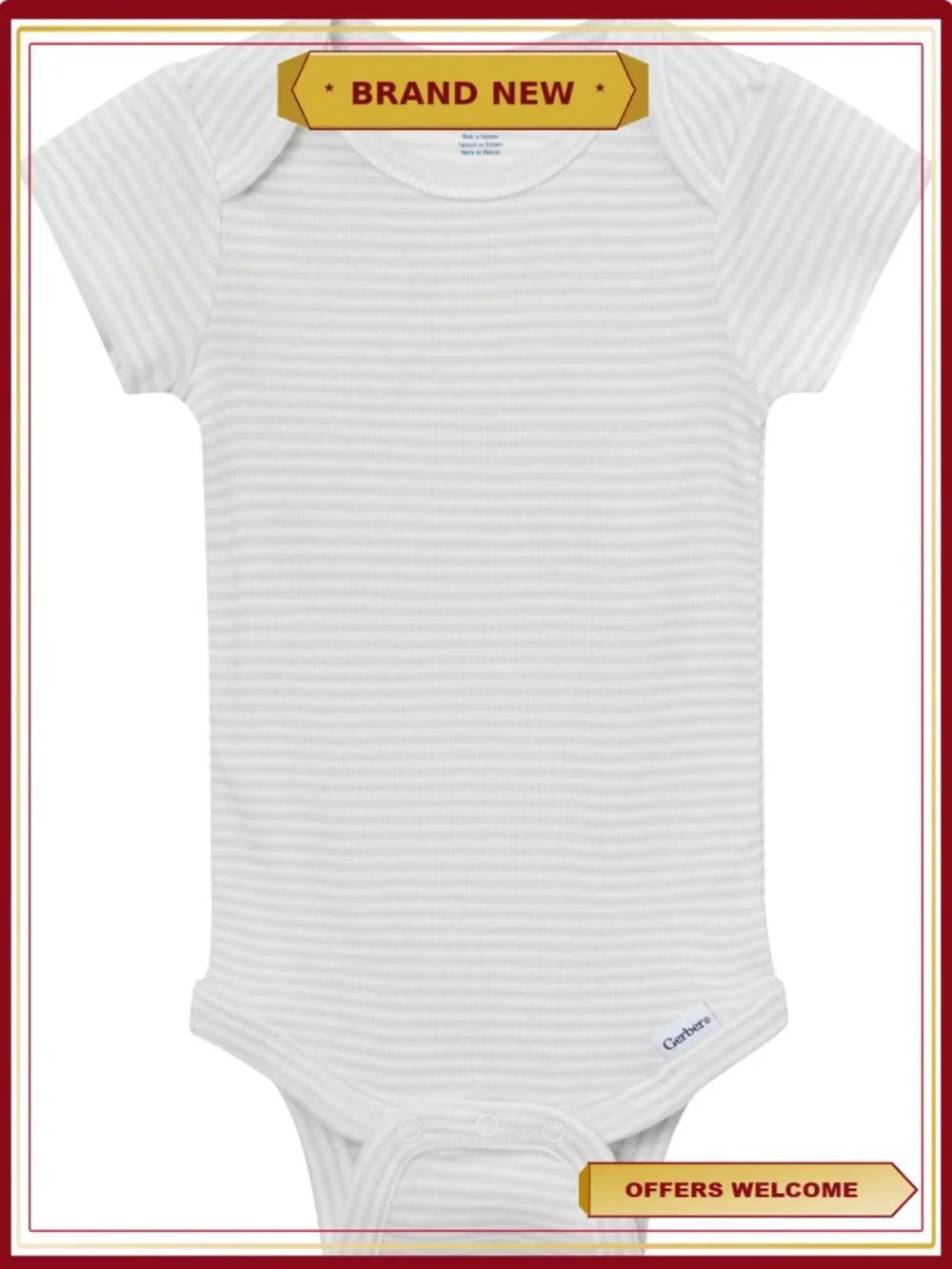 8-Pack Short Sleeve Baby Onesies Bodysuits 100% Cotton Newborn to 12 Months
